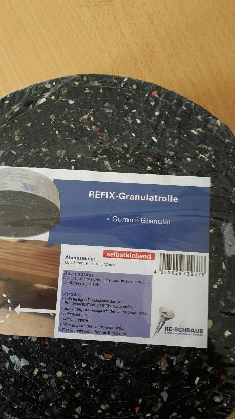 8 mm Refix-Gummi GRANULATPADS selbstklebend NEU RE-Schraub Terrasse 24 Stück 