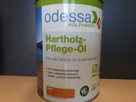 Hartholz-Pflege-Öl – Holzschutz im Außenbereich – farblos / lärche