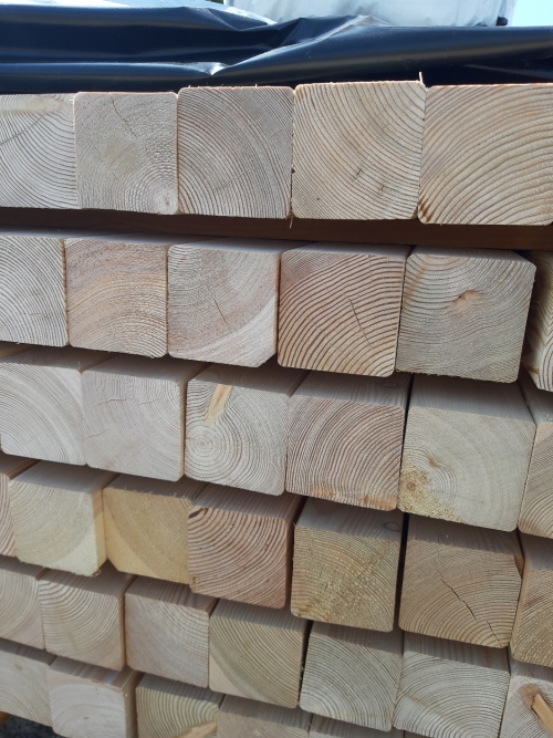 Kreuzholz Holzpfosten 70x70 sibirische Lärche